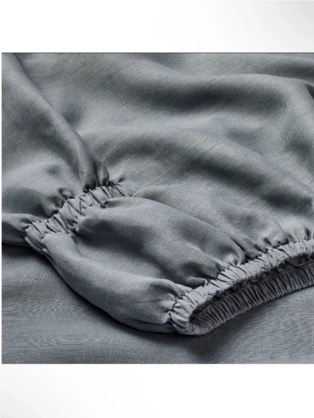 NWT King 100% Linen Sheet Set Mineral Blue - Casaluna